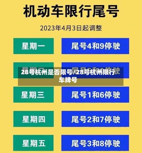 28号杭州是否限号/28号杭州限行车牌号-第2张图片