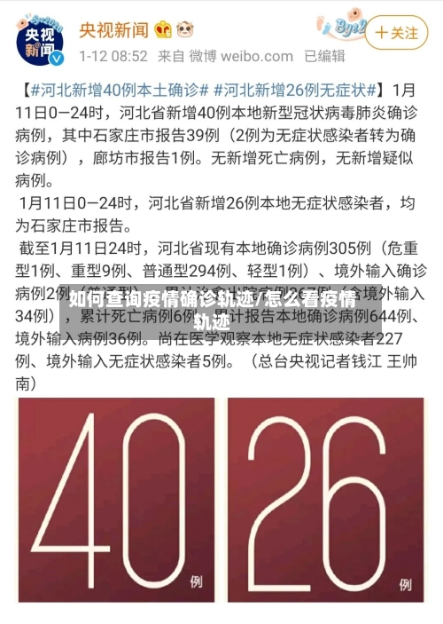 如何查询疫情确诊轨迹/怎么看疫情轨迹