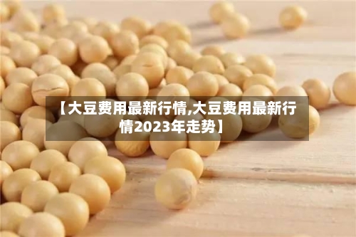 【大豆费用最新行情,大豆费用最新行情2023年走势】-第2张图片