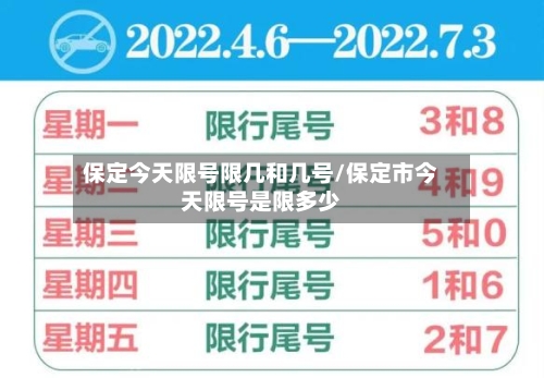 保定今天限号限几和几号/保定市今天限号是限多少-第2张图片
