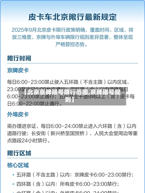 【北京京牌限号限行范围,京牌限号规则】-第3张图片