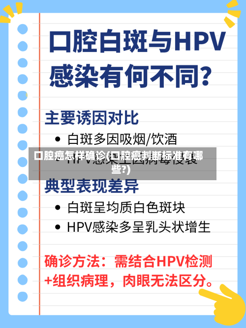 口腔癌怎样确诊(口腔癌判断标准有哪些?)