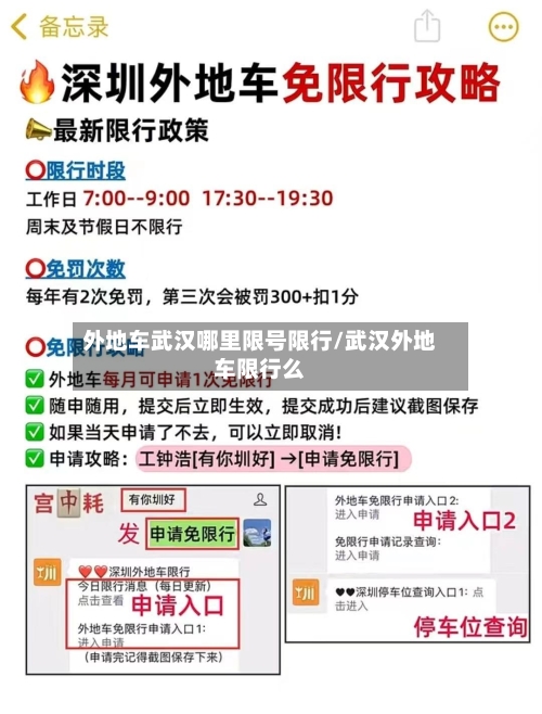 外地车武汉哪里限号限行/武汉外地车限行么