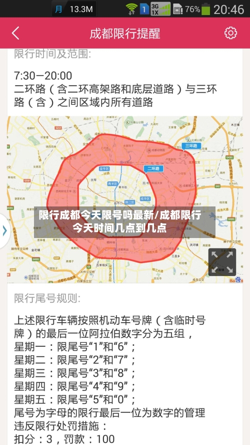 限行成都今天限号吗最新/成都限行今天时间几点到几点-第2张图片