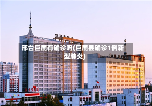 邢台巨鹿有确诊吗(巨鹿县确诊1例新型肺炎)