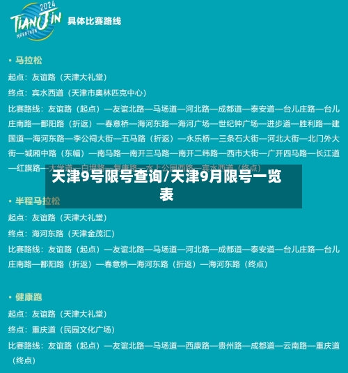 天津9号限号查询/天津9月限号一览表-第2张图片