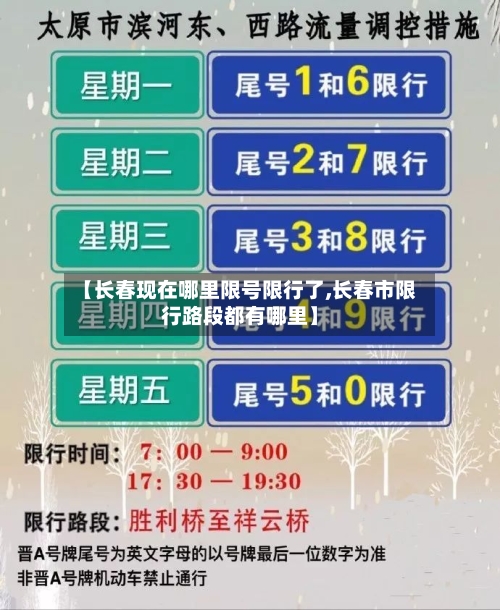 【长春现在哪里限号限行了,长春市限行路段都有哪里】-第3张图片