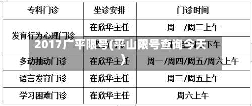 2017广平限号(平山限号查询今天)-第2张图片