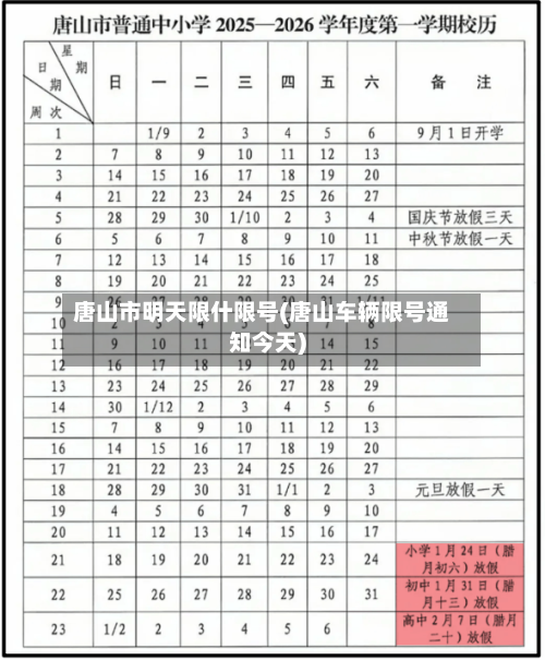 唐山市明天限什限号(唐山车辆限号通知今天)-第2张图片