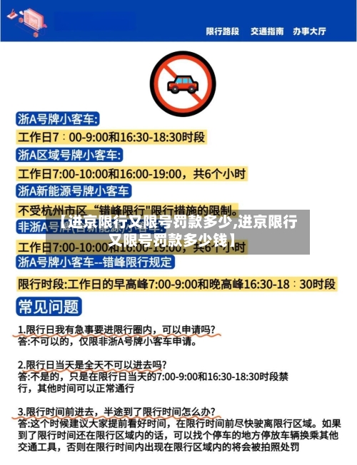 【进京限行又限号罚款多少,进京限行又限号罚款多少钱】-第2张图片