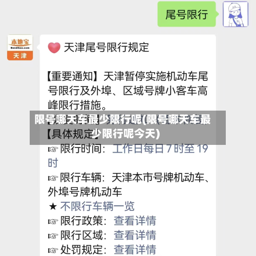 限号哪天车最少限行呢(限号哪天车最少限行呢今天)-第2张图片