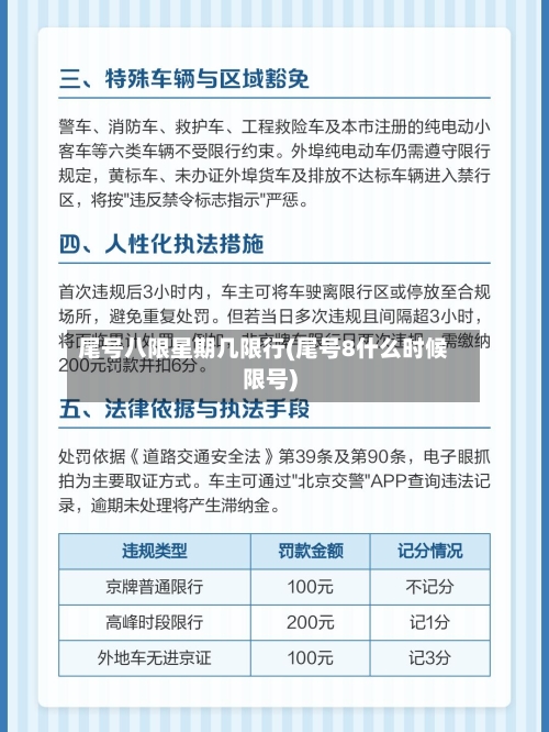 尾号八限星期几限行(尾号8什么时候限号)-第2张图片