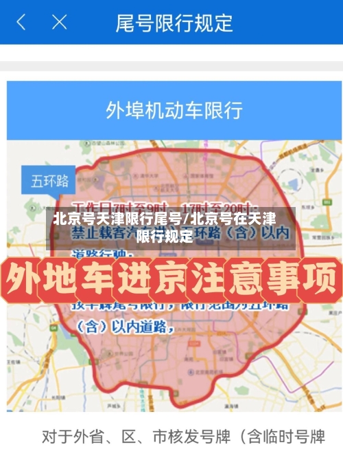 北京号天津限行尾号/北京号在天津限行规定