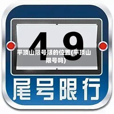 平顶山限号限的位置(平顶山限号吗)-第3张图片