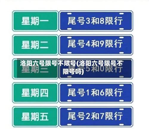 洛阳六号限号不限号(洛阳六号限号不限号吗)-第3张图片
