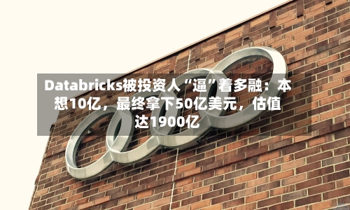 Databricks被投资人“逼”着多融：本想10亿，最终拿下50亿美元，估值达1900亿