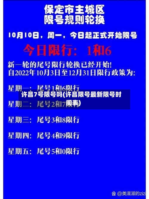 许昌7号限号吗(许昌限号最新限号时间表)-第2张图片