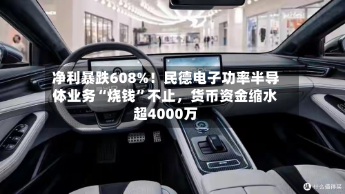 净利暴跌608%！民德电子功率半导体业务“烧钱	”不止，货币资金缩水超4000万-第2张图片