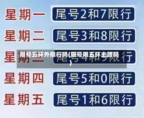 限号五环外限行吗(限号限五环主路吗)-第2张图片
