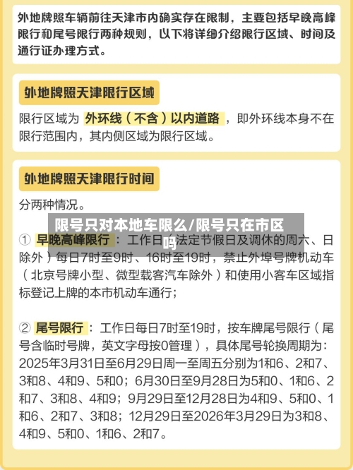 限号只对本地车限么/限号只在市区吗-第2张图片