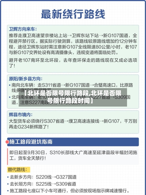 【北环是否限号限行路段,北环是否限号限行路段时间】