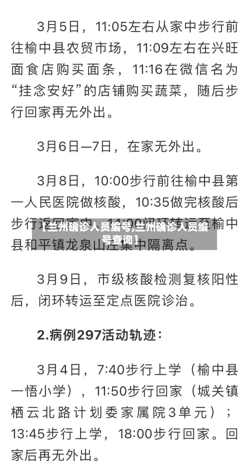 【兰州确诊人员编号,兰州确诊人员编号查询】-第3张图片