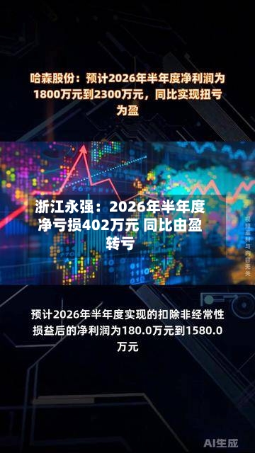浙江永强：2026年半年度净亏损402万元 同比由盈转亏-第2张图片