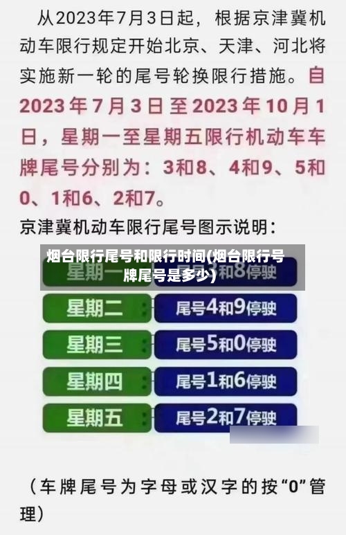烟台限行尾号和限行时间(烟台限行号牌尾号是多少)-第2张图片