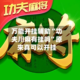 万能开挂辅助“功夫川麻有挂吗	”原来真可以开挂-第2张图片