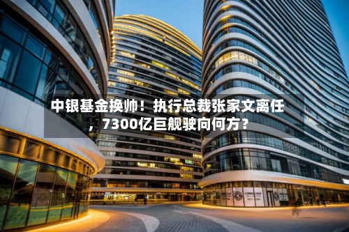 中银基金换帅！执行总裁张家文离任，7300亿巨舰驶向何方？-第2张图片