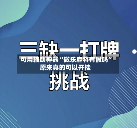 可用辅助神器“微乐麻将有假吗”原来真的可以开挂-第2张图片