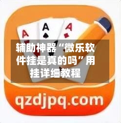 辅助神器“微乐软件挂是真的吗”用挂详细教程-第1张图片