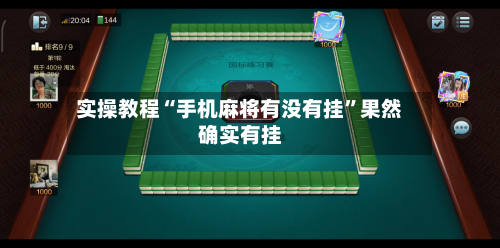 实操教程“手机麻将有没有挂”果然确实有挂-第3张图片