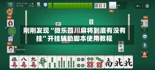 刚刚发现“微乐四川麻将到底有没有挂”开挂辅助脚本使用教程-第2张图片