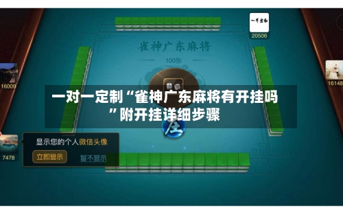 一对一定制“雀神广东麻将有开挂吗”附开挂详细步骤-第3张图片