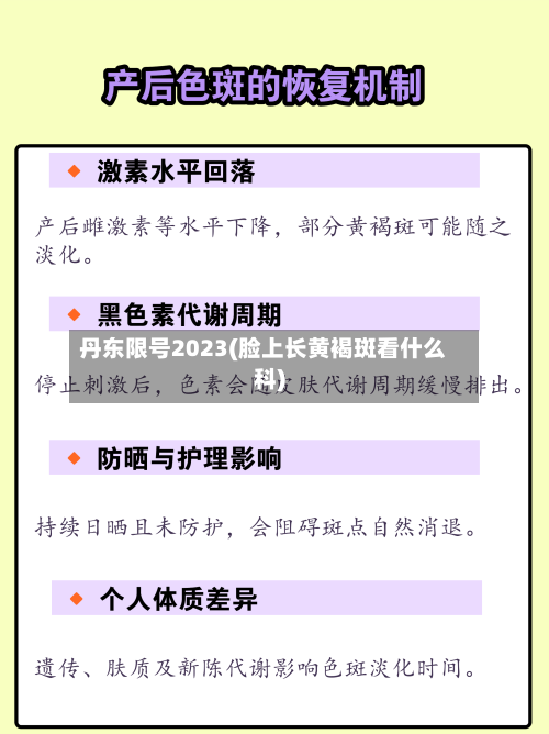 丹东限号2023(脸上长黄褐斑看什么科)