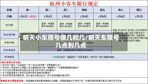 明天小车限号限几和几/明天车限号几点到几点