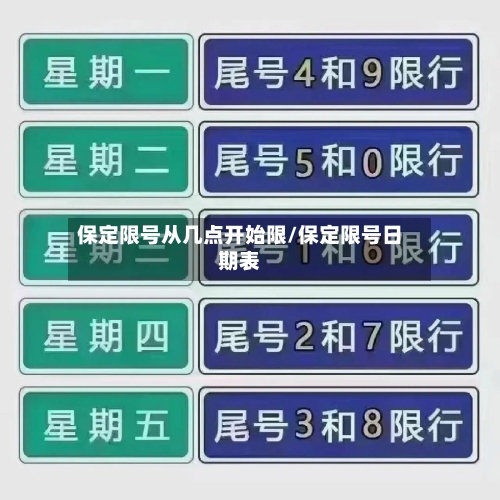 保定限号从几点开始限/保定限号日期表