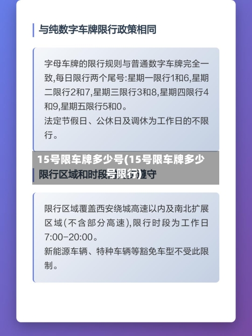 15号限车牌多少号(15号限车牌多少号限行)-第2张图片