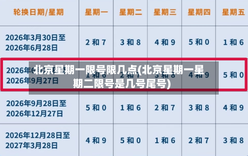 北京星期一限号限几点(北京星期一星期二限号是几号尾号)-第3张图片