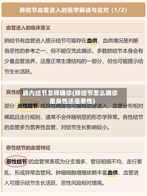 肺内结节怎样确诊(肺结节怎么确诊是良性还是恶性)