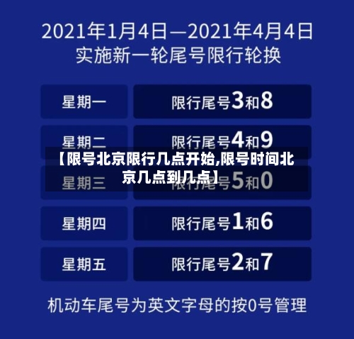 【限号北京限行几点开始,限号时间北京几点到几点】