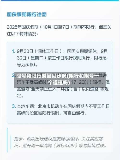 限号和限行时间同步吗(限行和限号一个道理吗)