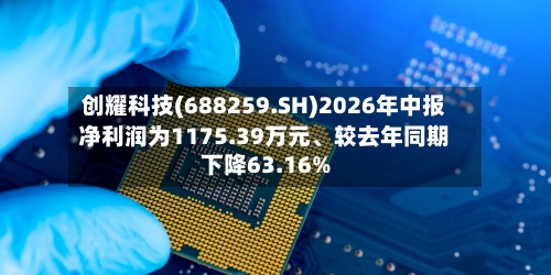 创耀科技(688259.SH)2026年中报净利润为1175.39万元、较去年同期下降63.16%-第2张图片