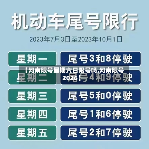 【河南限号星期六日限号吗,河南限号2026】