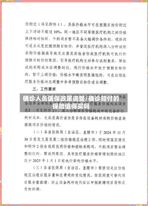 确诊人员医保政策调整/确诊赔付的保险值得买吗-第2张图片