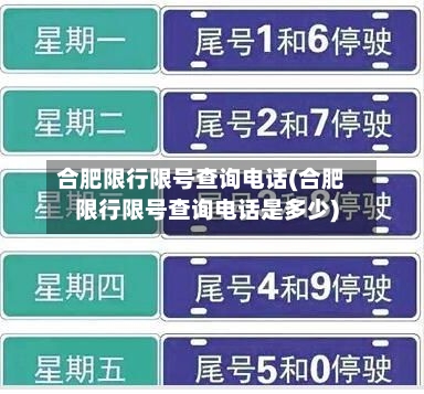 合肥限行限号查询电话(合肥限行限号查询电话是多少)