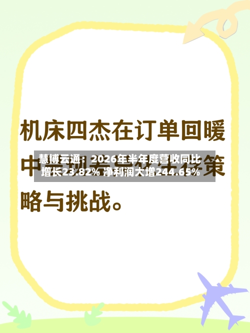 慧博云通：2026年半年度营收同比增长23.82% 净利润大增244.65%-第2张图片