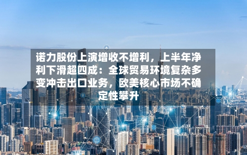 诺力股份上演增收不增利，上半年净利下滑超四成：全球贸易环境复杂多变冲击出口业务	，欧美核心市场不确定性攀升-第3张图片