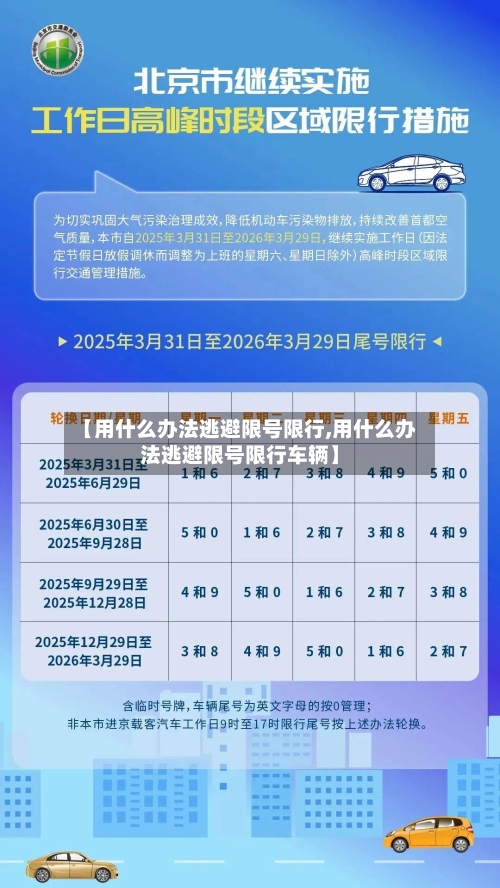 【用什么办法逃避限号限行,用什么办法逃避限号限行车辆】-第3张图片